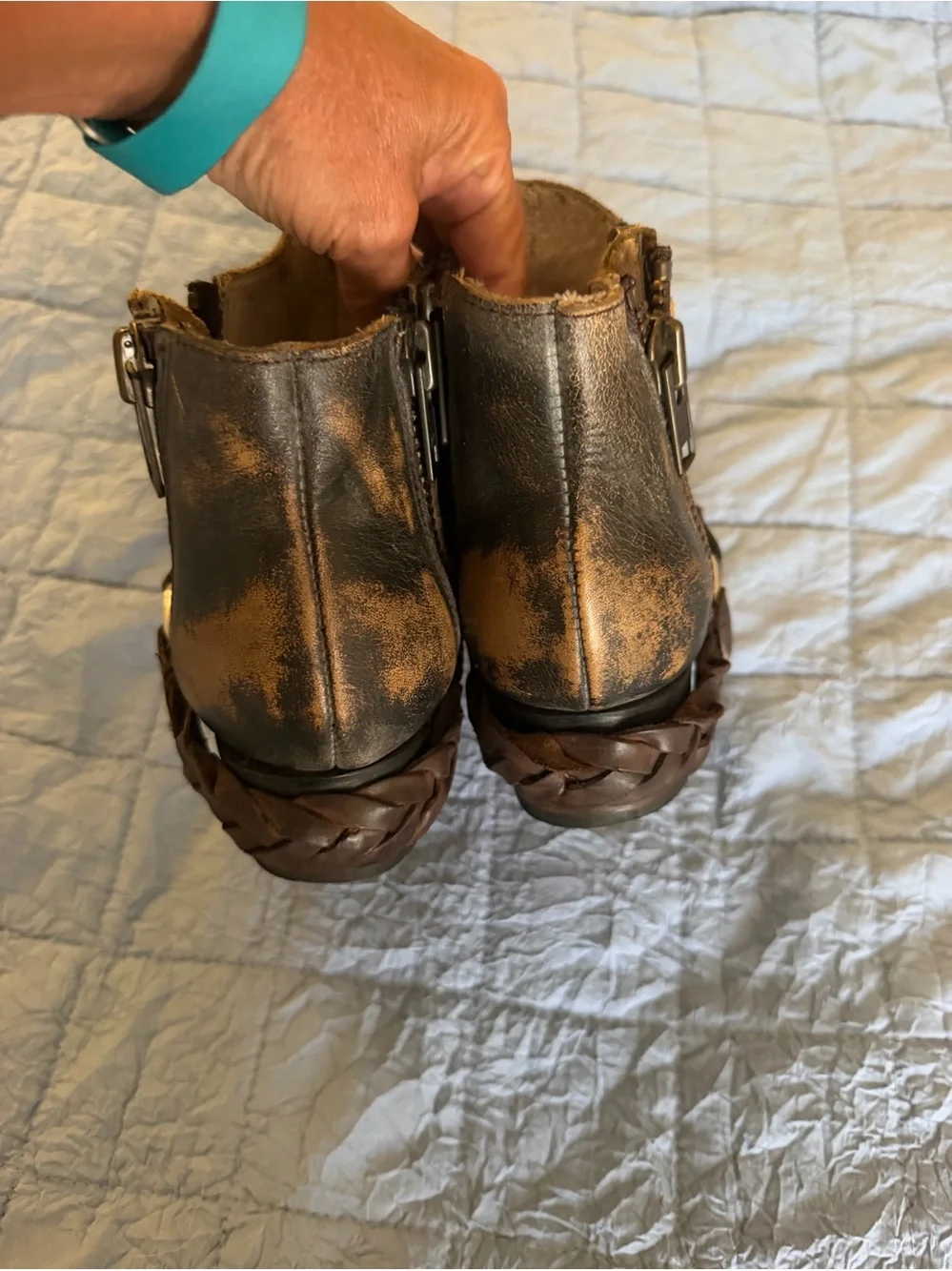 Freebird by Steven Distressed Clash Booties Women’s Size 8